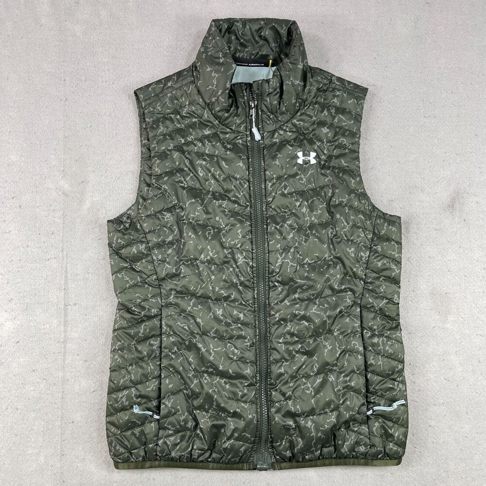 Under Armour Puffer Vest Women's Size XS Coldgear Reactor Green